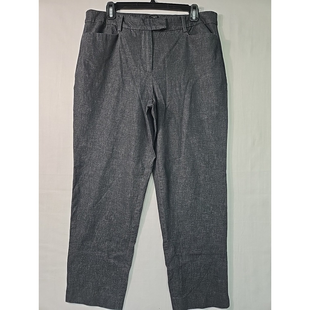 Talbots Hampshire Curvy Fit Ankle Pants Women's 12 Charcoal Gray‎ Career Preppy